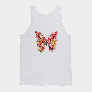 Fluttering Fantasia: The Surreal Flower Butterfly Tank Top